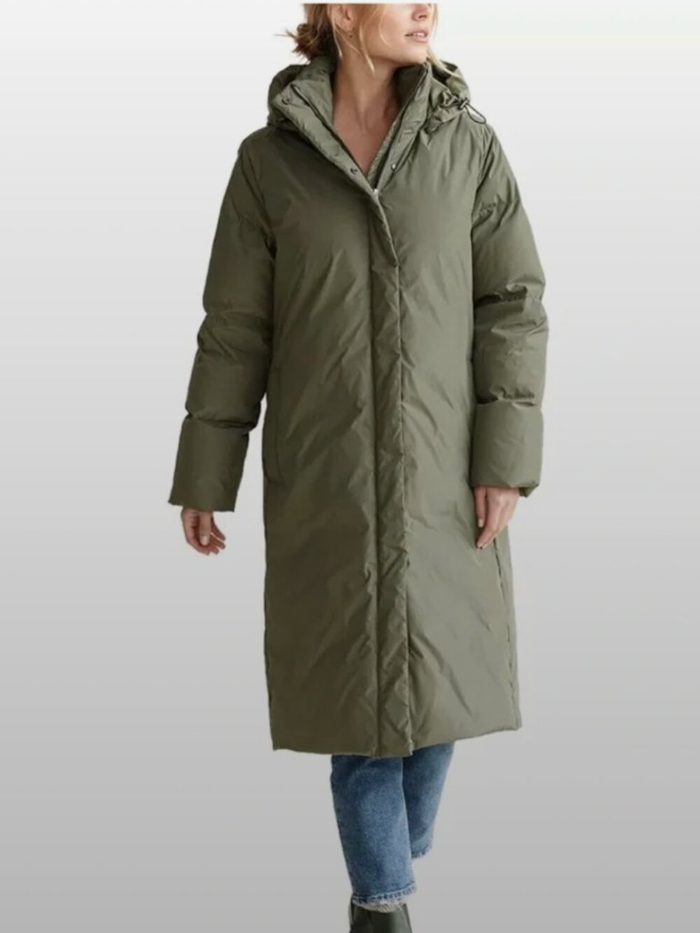NWT Jenni Kayne Long Puffer Jacket - Sage - Small